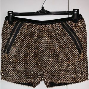 Wishlist Gold Sequin Shorts